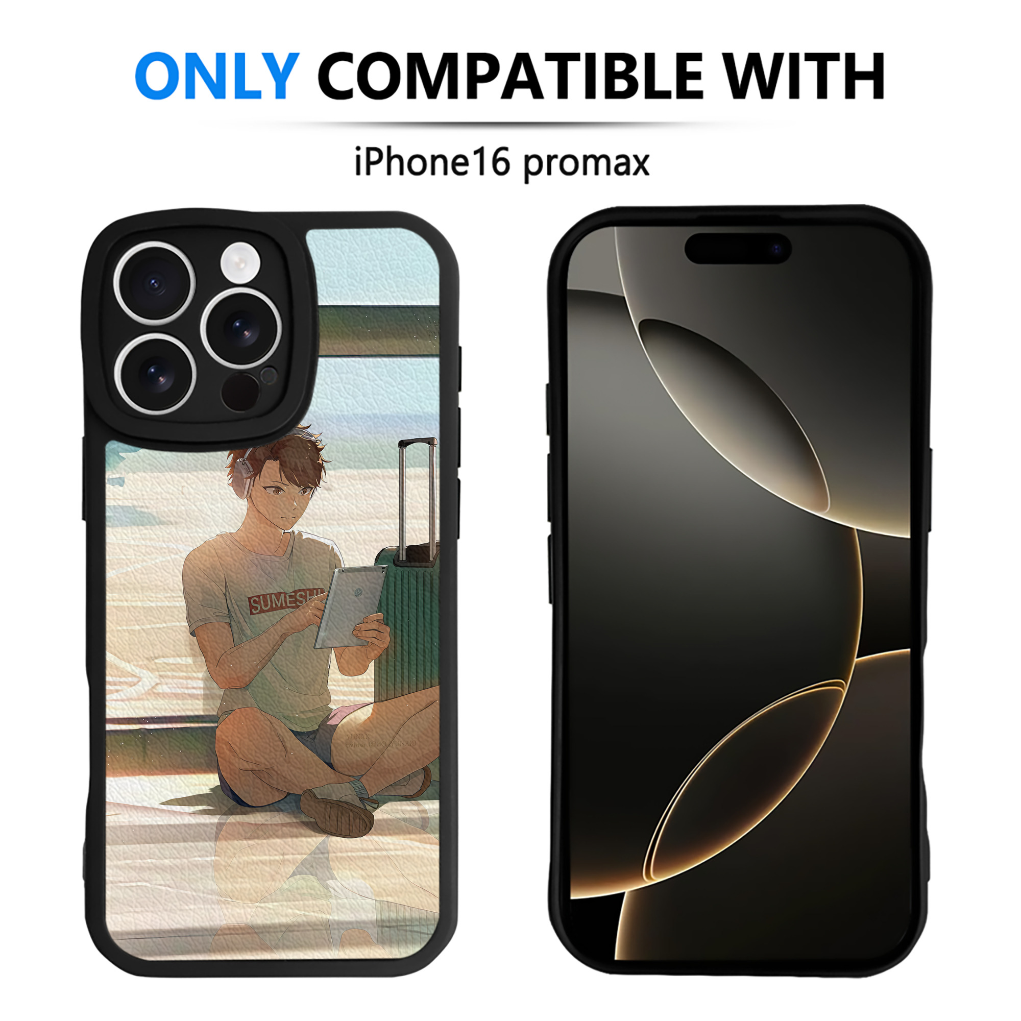 （画像用） ハイキュー!! Haikyu!! 【iPhone 16シリーズ対応】シリコンスマホケース（レザー調） 材質：シリコン